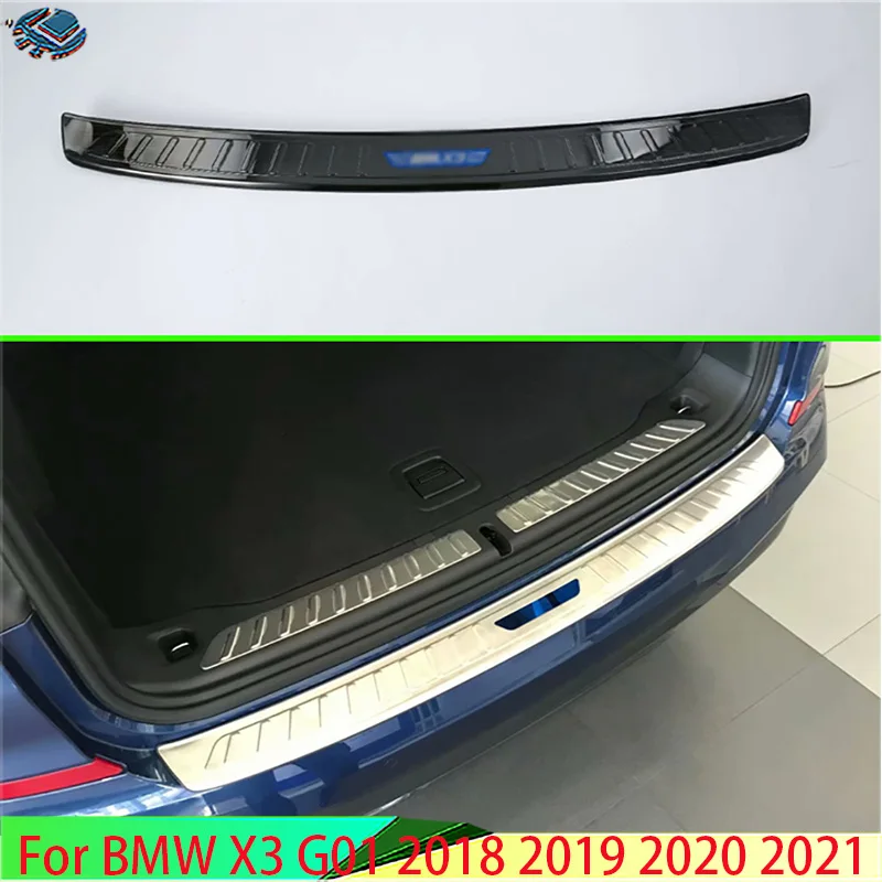 For BMW X3 G01 2018-2021Car Accessories Stainless steel rear bumper protection window sill outside trunks decorative plate pedal