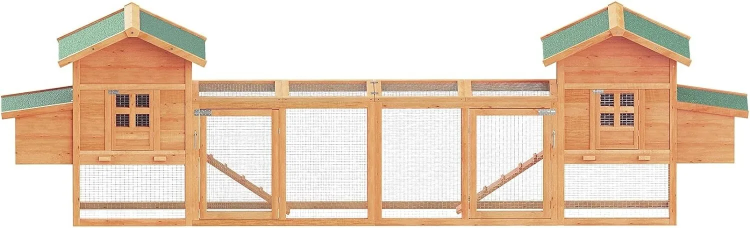 

Большой деревянный курятник 160'' с 2 гнездовыми ящиками для несушек