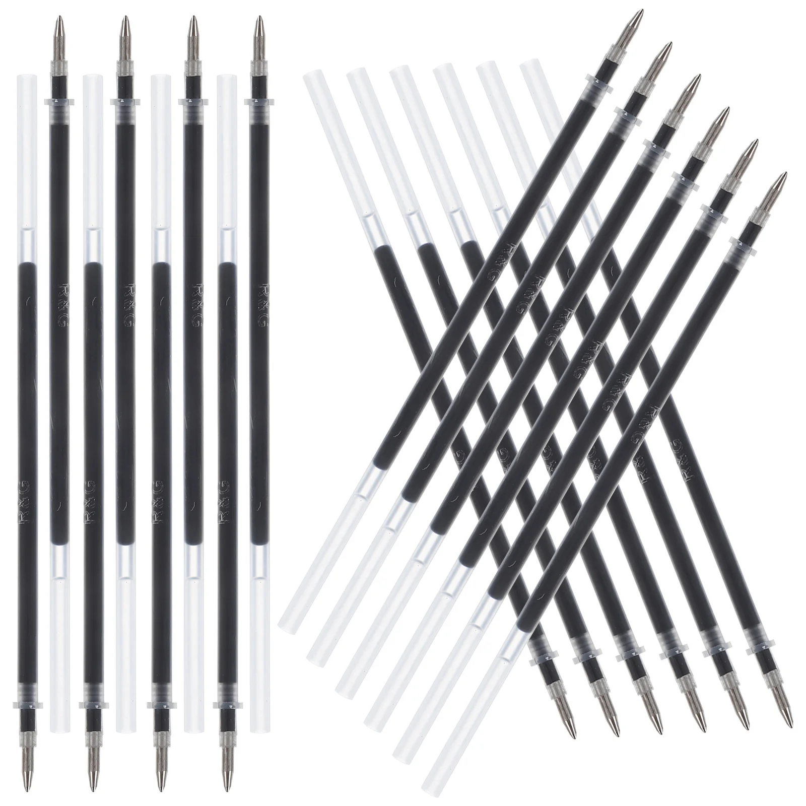 24 قطعة من أقلام الجل الأسود عبوات حبر ناعم سريع الجفاف للمكتب والمدرسة واللوازم المنزلية ومستلزمات عبوات أقلام الطلاب