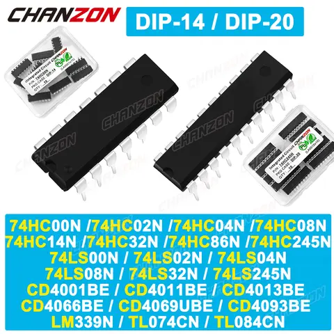 10PCS DRIVER DEL MOTORE IC TL074 74LS04 74HC14 74HC CD4011 LM339 74LS08 74LS00 74LS02 74HC08 TL074CN CD4001 74LS32 SN74LS08N TL084