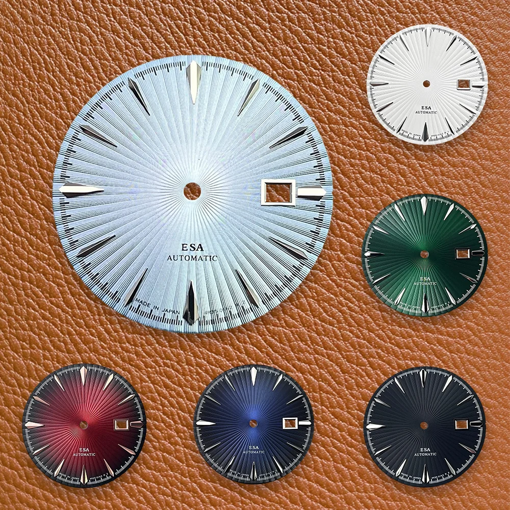 35 مللي متر S شعار كوكتيل الهاتفي مناسبة ل NH35 اليابان حركة عالية الجودة الأحمر التدرج ساعة مزدوجة تعديل الملحقات