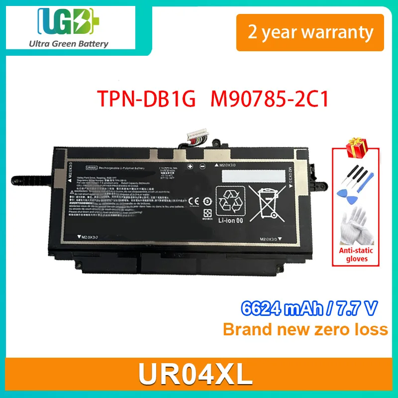 

UGB New UR04XL Laptop Battery For HP UR04XL TPN-DB1G M90785-2C1 Battery 6624mAh 7.7V 53.2Wh