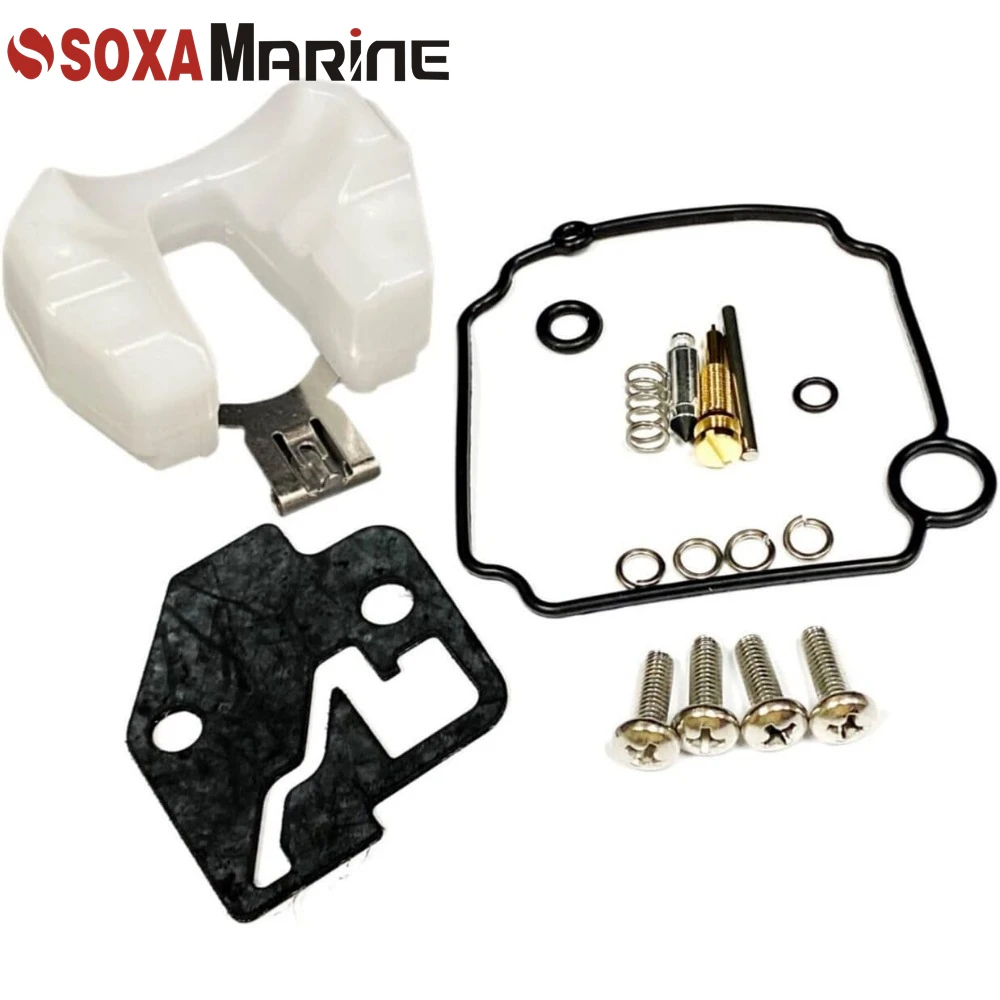 SOXAMarine Carburetor Repair Kit For Yamaha 4 Stroke 9.9 13.5 15HP F15 Outboard Motor 66M-W0093-01 802706A1