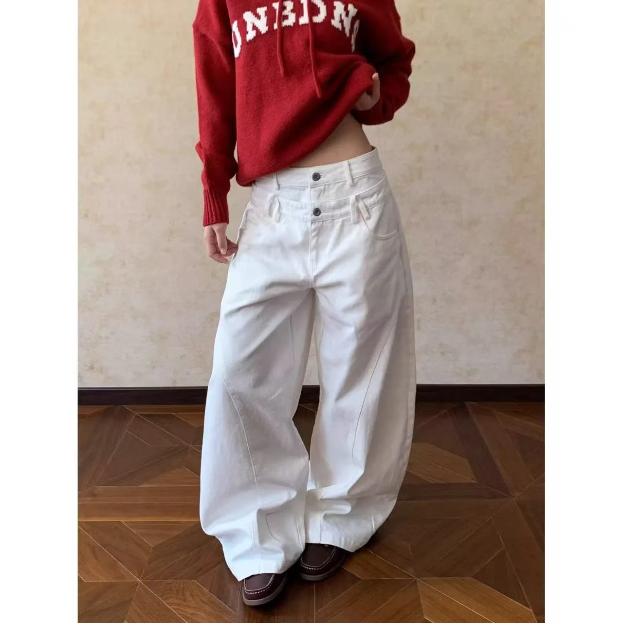 Pantalon cimaire femme pour femme Baggy Style américain été Modal aéré surdimensionné Cargo extérieur décontracté jambes larges cordons