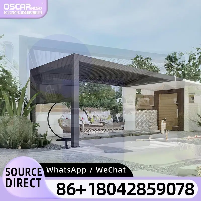 

Ручное управление, алюминиевый изолированный жалюзи, солнцезащитный козырек, уличный, легко собираемый, ветрозащитный, 3x4 м, для беседки, беседки, беседки