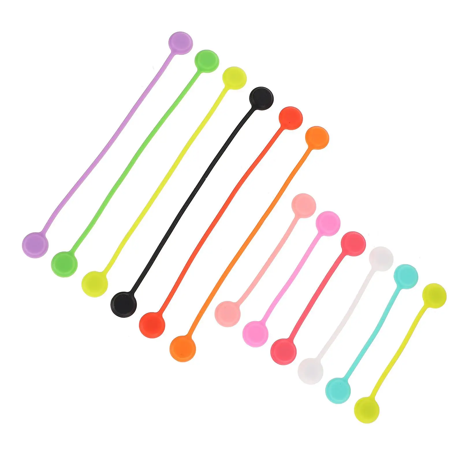 

12 Pcs Cable Organizer 19cm Round 10 5cm V2 Mobile Phone Headset Winder Magnetic Cables Holders Rubber Winders Storage Tool Gift