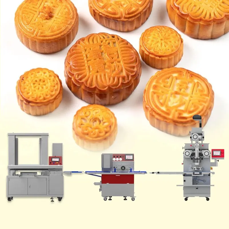 Encrusting Production Line Commercial Automatic Stuffed Food Making Line