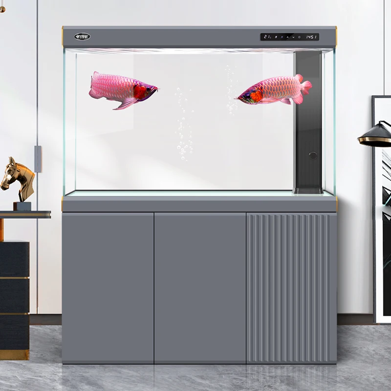 

New Style Living Room Aquarium Decoration Ornamental Fish Indoors Floor Aquarium Fish Farming Equipment Furniture Acquario Lsyg