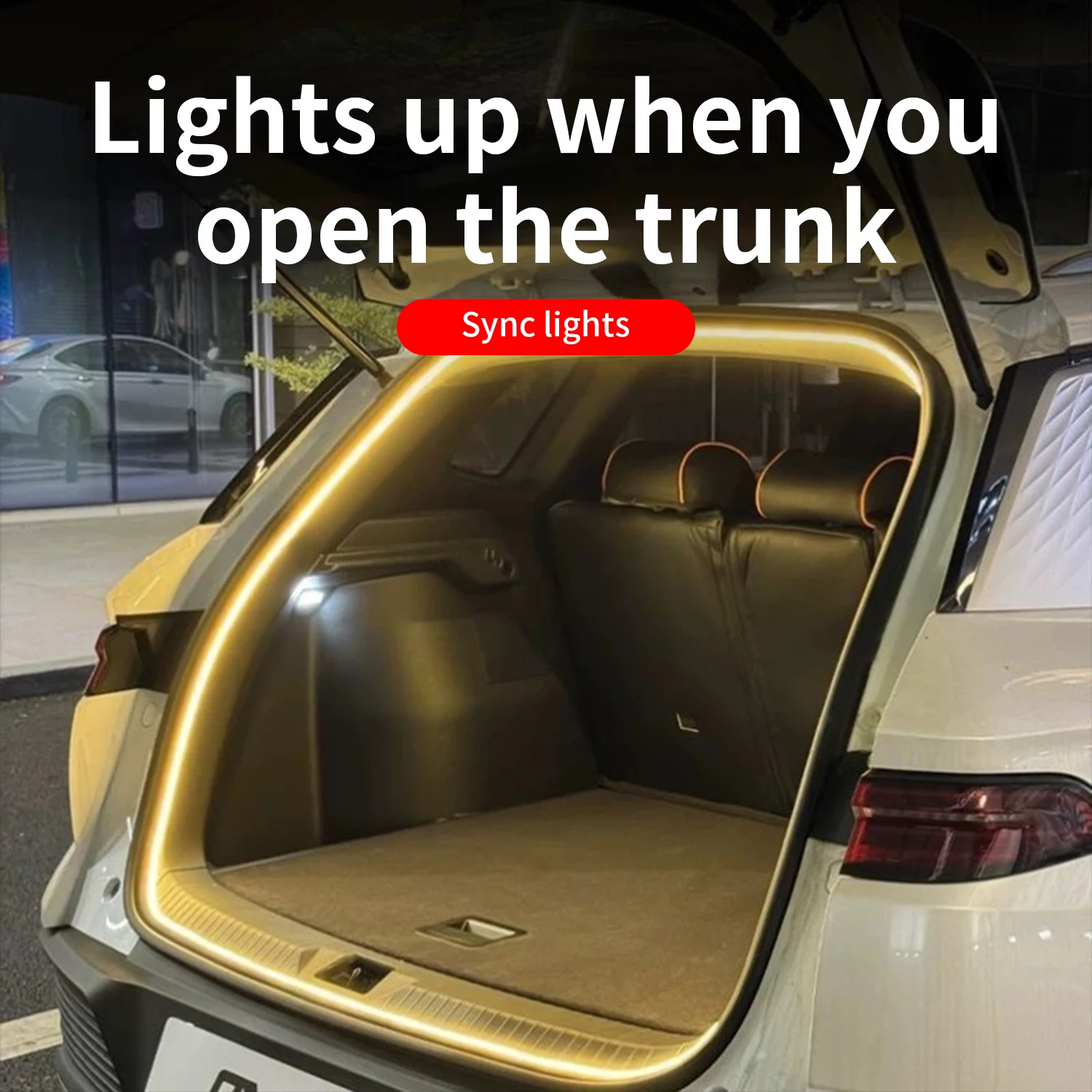 Trunk Ambient Light Strip, Hidden Embedded Installation, No Flicker, Safe & Waterproof, Improve Trunk Lighting, Easy to Install