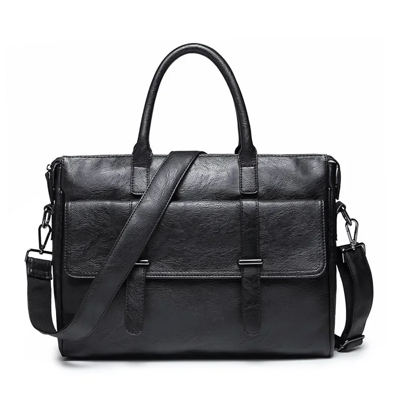 Casual Business Hand Bag Men Briefcase With Shoulder Strap Crossbody Bag Male Luxury Design Laptop Bag Men's Top-Handle Bags