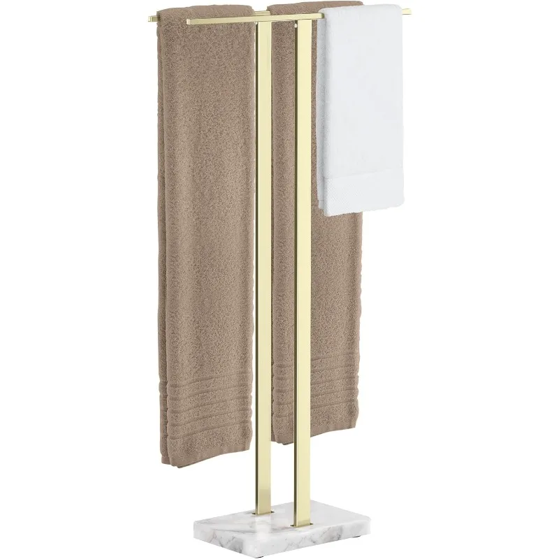 Standing Towel Rack with Marble Base, 37