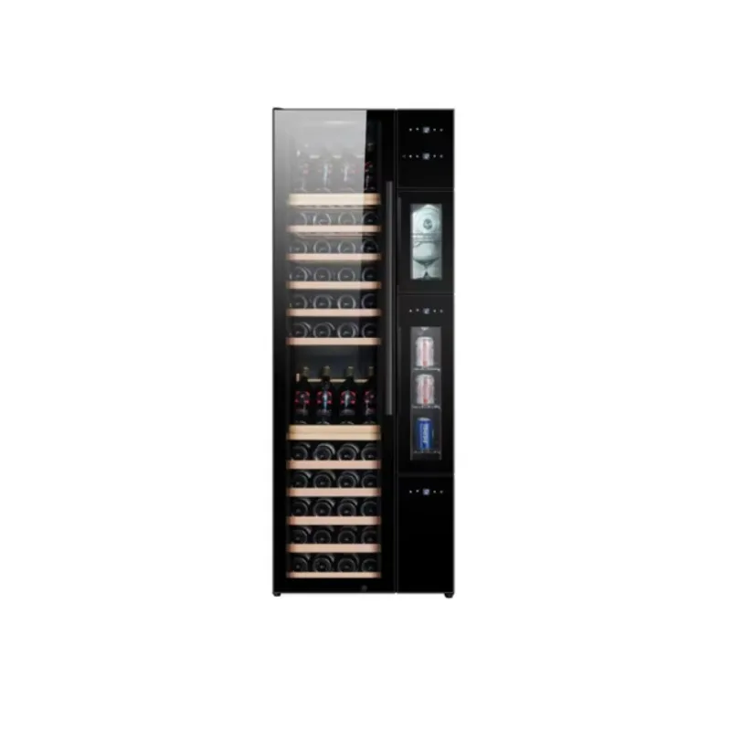 Built in 64 Bottles Wine Cellar Cooler Refrigerator Fridge and Wine Glass Sterilizer