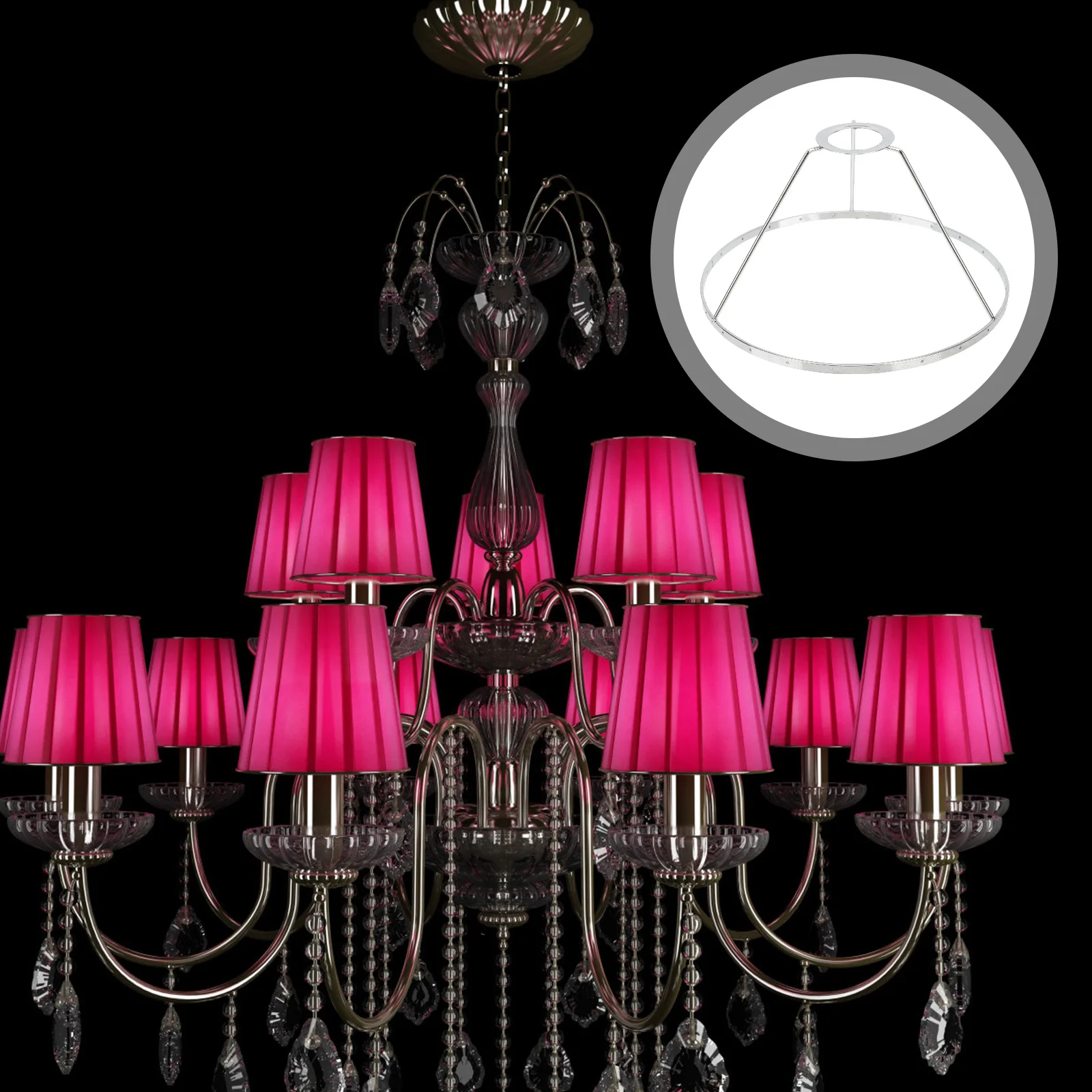 

Lampshade Bracket DIY Sturdy Iron Lamp Frame for Table Ceiling Lamps Lamp Accessories Light Frame Replacement DIY Light Bracket