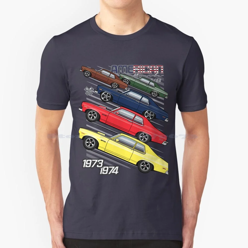 Ventura Stances T Shirt 100% Cotton Tee 1973 1974 Ventura Gto Ii 2 Sprint 350 V8 Coupe Custom Drag Racing Stock Factory Car