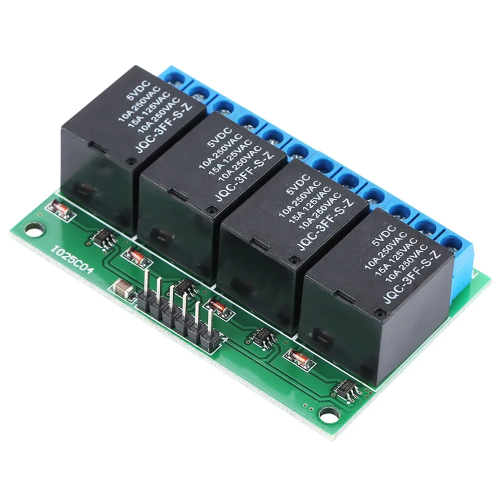 

4 Channel 5V Relay IO25C04 Bistable Relay Module Self Locking Low Pulse Trigger Self locking Relay Industrial Automation