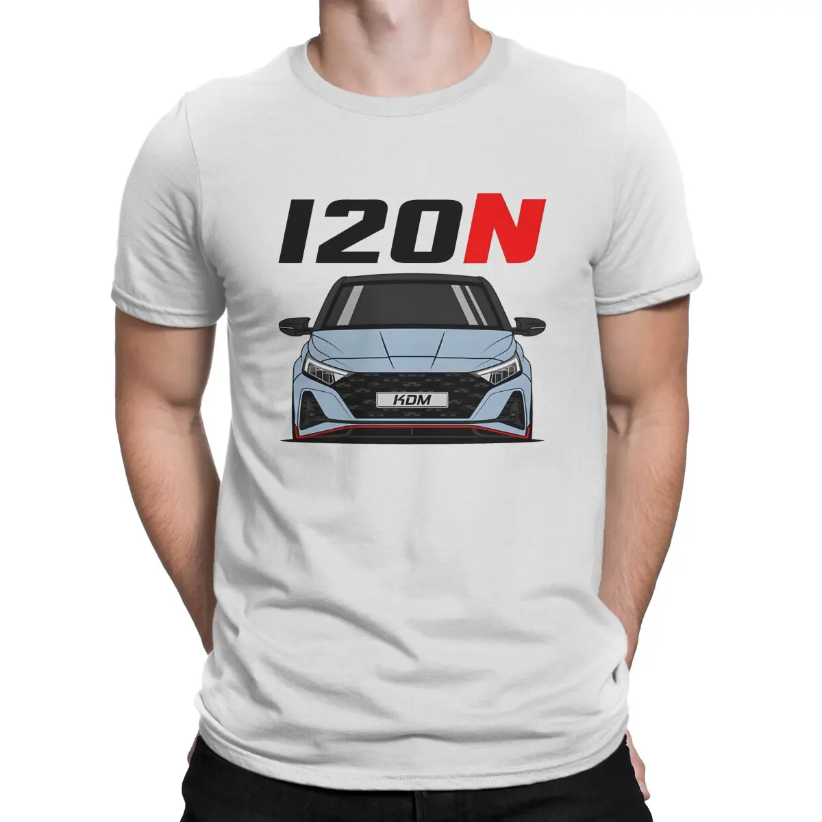 I20 N Front Performance T Shirts for Men Pure Cotton Creative T-Shirt O Neck KDM Tee Shirt Short Sleeve Clothes Birthday Present