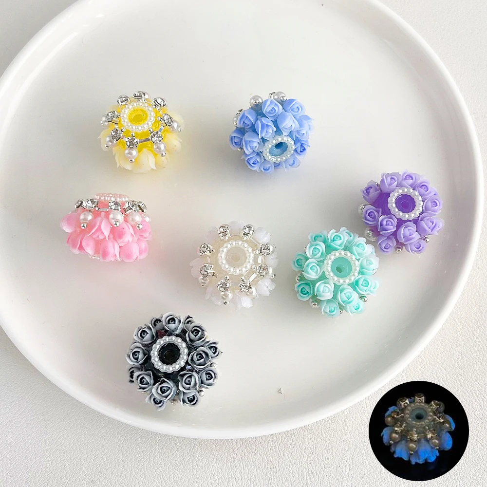

Cordial Design 40Pcs 19*24MM Fancy Beads/Flower Shape/DIY Beads/Luminous Effect/Hand Made/Jewelry Findings & Components #19801