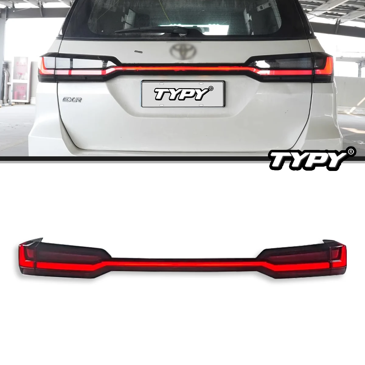 

Автомобильные фары для Toyota Fortuner 2016-2023, обновленный задний фонарь, модифицированный новый DRL, динамический указатель поворота, светодиодный задний фонарь