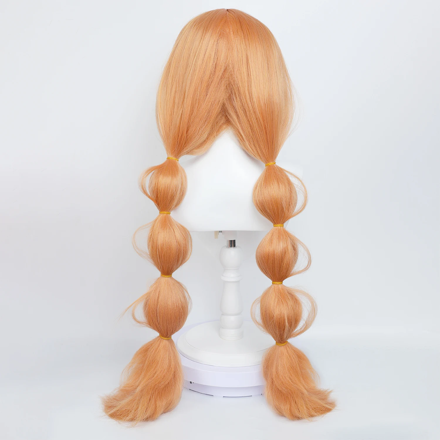 Cosplay Wig Nijisanji Virtual VTuber Kumo No Ko Anime Wig Female Anime Game Role-Play Wig Orange Synthetic Wig with Bangs