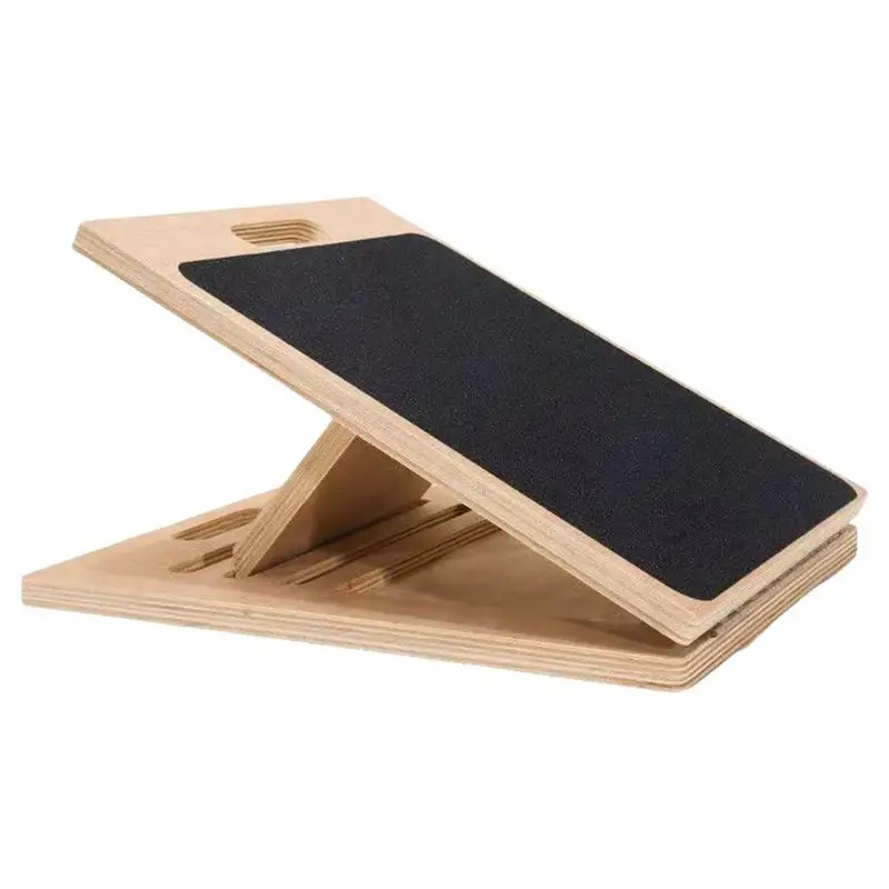 

Portable Leg Muscle Stretch Board Adjustable Slant Fitness Trainer Wooden Calves Hamstring Stretcher For Home Gym Indoors Garden