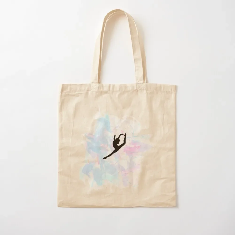 

Water Colour Gymnastics Silhouette Tote Bag Canvas Customizable