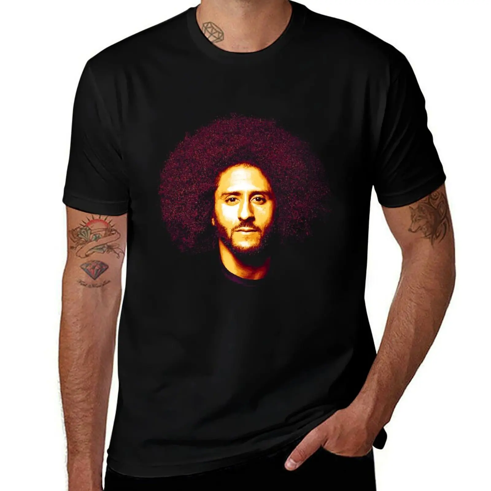 Vintage Colin Kaepernick Men Taking A Knee T-Shirt Casual Graphic Print Tee