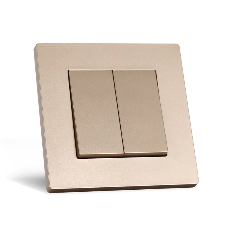 

Европейский стандарт, настенный выключатель типа 86, 10 А, одностороннее управление, двойное управление, панель ПК, скрытая двусторонняя розетка 250 В