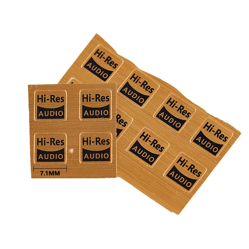 10pcs 7.1x7.1mm Hi-Res Audio Adapter Stickers For Walkman/Fiio/Iriver/Cayin MP3 All Hifi Device Audio Earphone Stickers