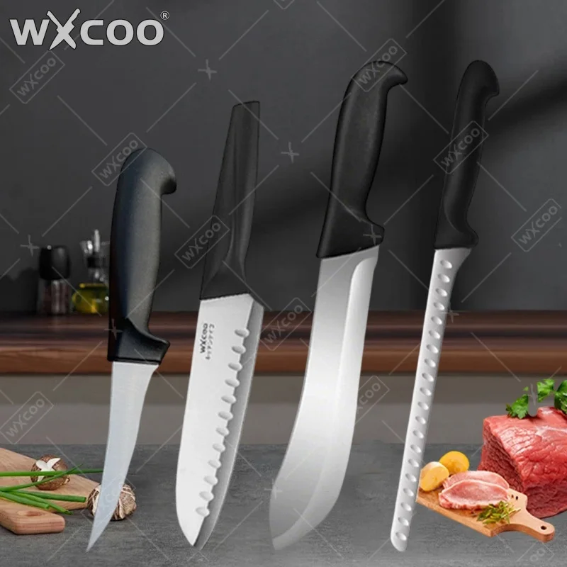 WXCOO Hand Forged Stainless Steel Meat Cleaver for Cooking Household Kitchen Fish Fillet Boning Knife Ham Slicing Knife