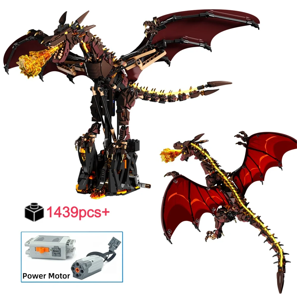 

Креативный конструктор «Огненный дракон» с подсветкой и подвижными элементами, игрушка для самостоятельной сборки, подарок на день рождения