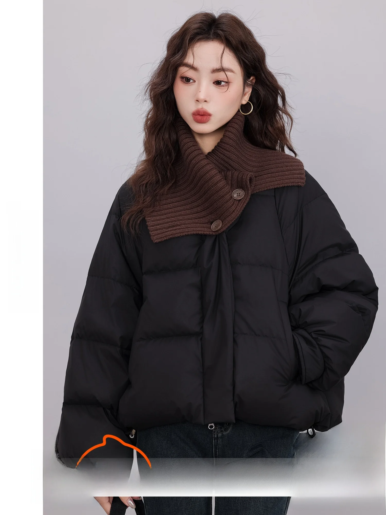 

Теплое женское пальто Bla Forest Thiened Down Jaet, модное белое пальто Du Feather, Новое зимнее поступление, однотонное пальто для поездок на работу