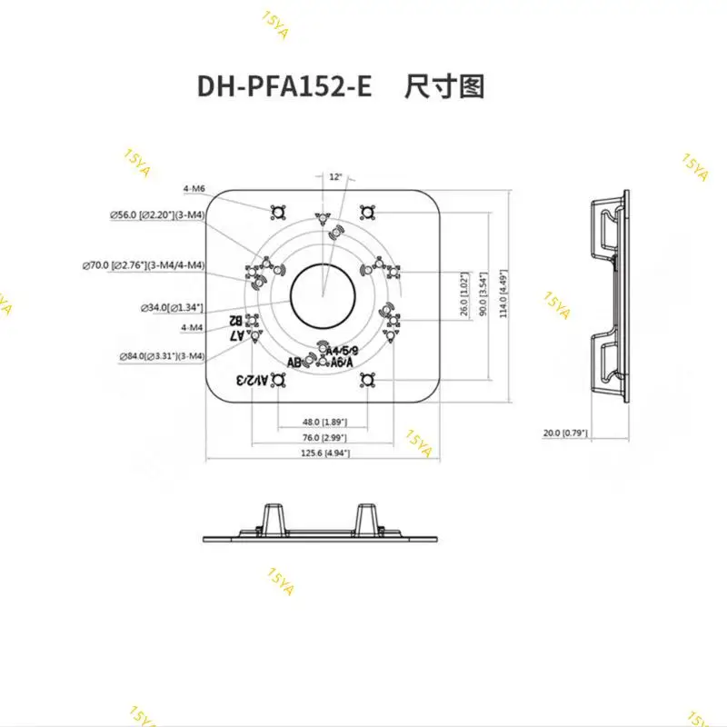 15YA Weatherproof Solid Camera Vertical Poles Mount Adapter for Long Last Security Installations Flexible Positioning