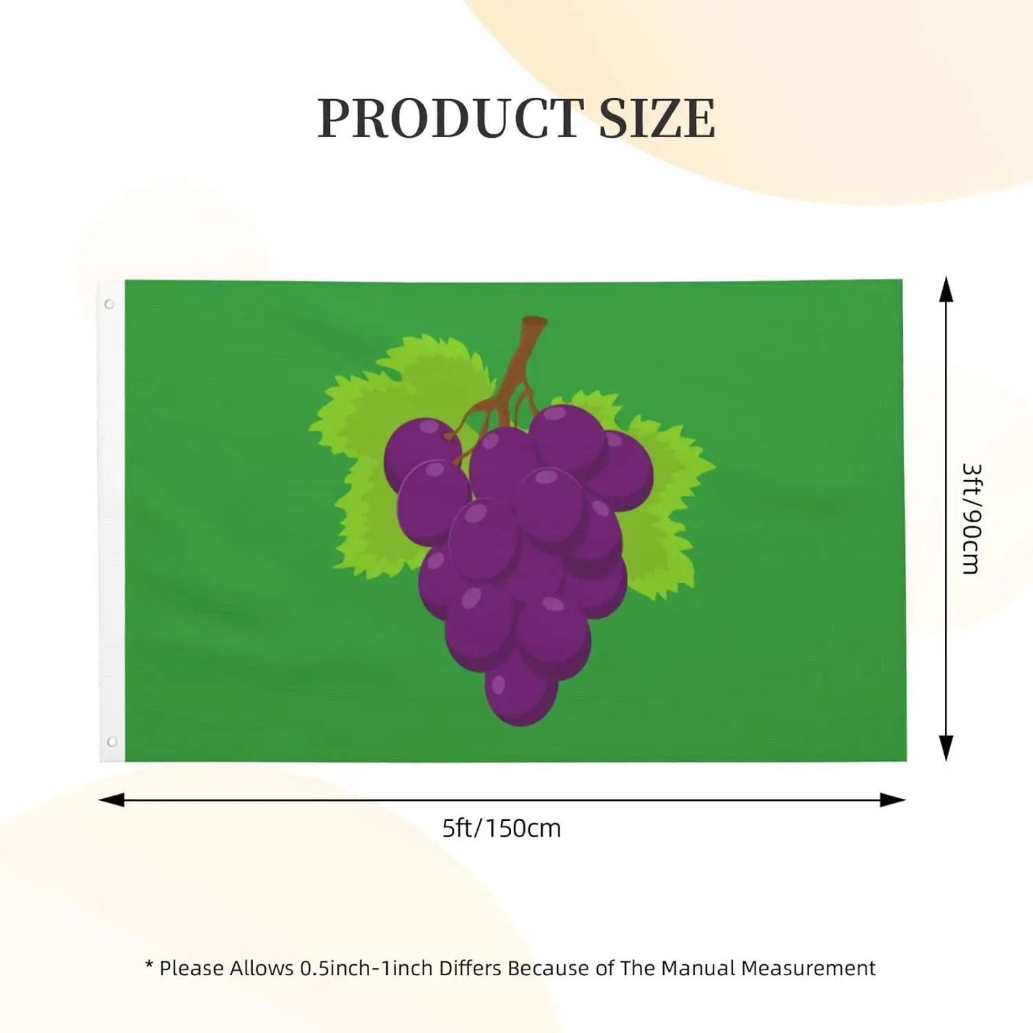 Flagicts 100% Polyester Grape Fruit Flag