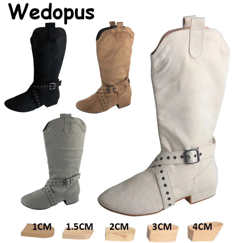 

Wedopus Suede Dance Boots Ivory Black Dance Warm Up Ballroom Dancing Boots Soft Sole Lace Up Line Women Boots Swayd Dance Boots
