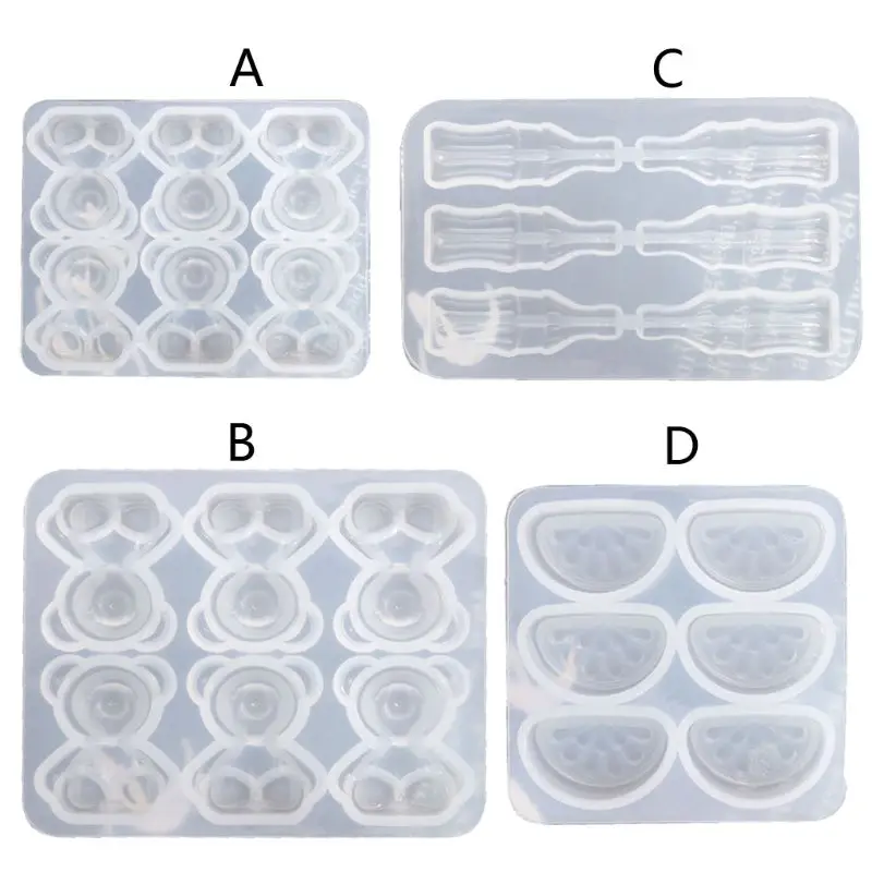 6 キャビティエポキシ DIY グミベアキャンディコーラキャンディオレンジキャンディシリコンモールドドロップシップ