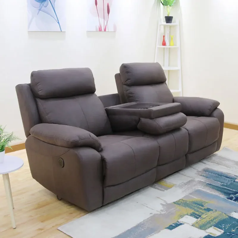 Living room furniture Small apartment Fabric three-person sofa Space capsule Detachable electric sofa