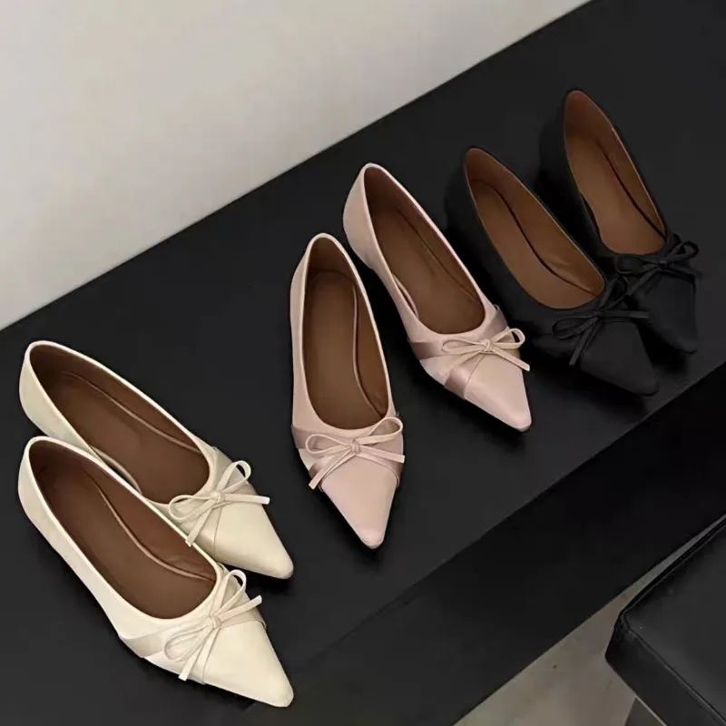 

2026 Spring/Autumn Ballet-Style Flats for Women - Pointed Toe Soft Sole Mary Jane Shoes, Comfortable Commuter Flats Women 54744