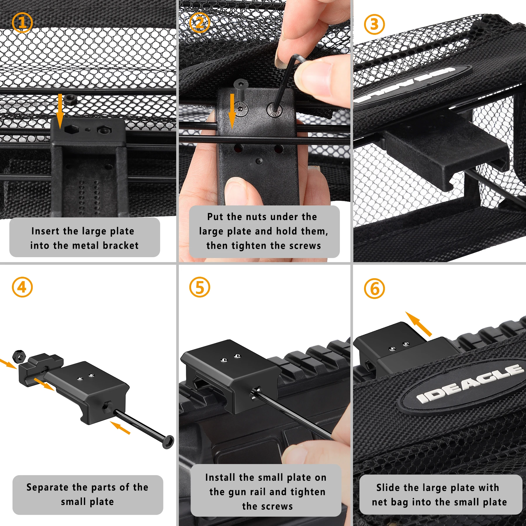 Ideagle Brass Catcher, Heat Resistant Mesh Catcher For Rifle Range, with Pic Rail Mount