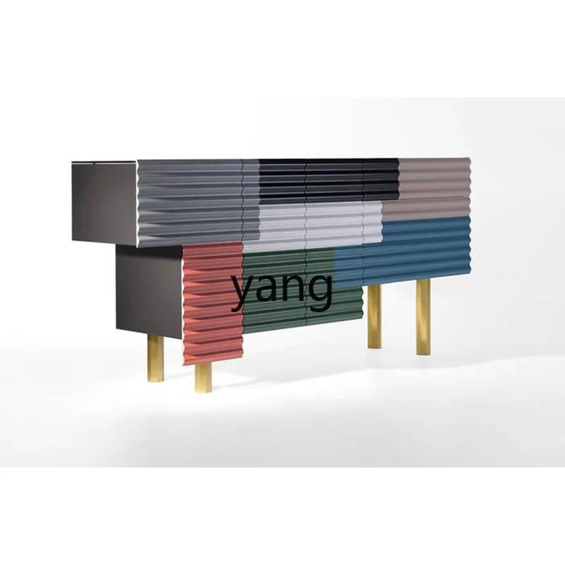 Yjq Sideboard Cabinet Minimalist Color Light Luxury Modern Storage Cabinet Small Apartment Corridor Entrance Cabinet