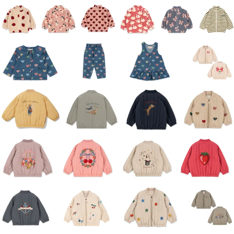 

2025 autumn and winter KS cotton clothes children's thickened cotton jacket boys and girls lamb wool warm baseball jacket jacket