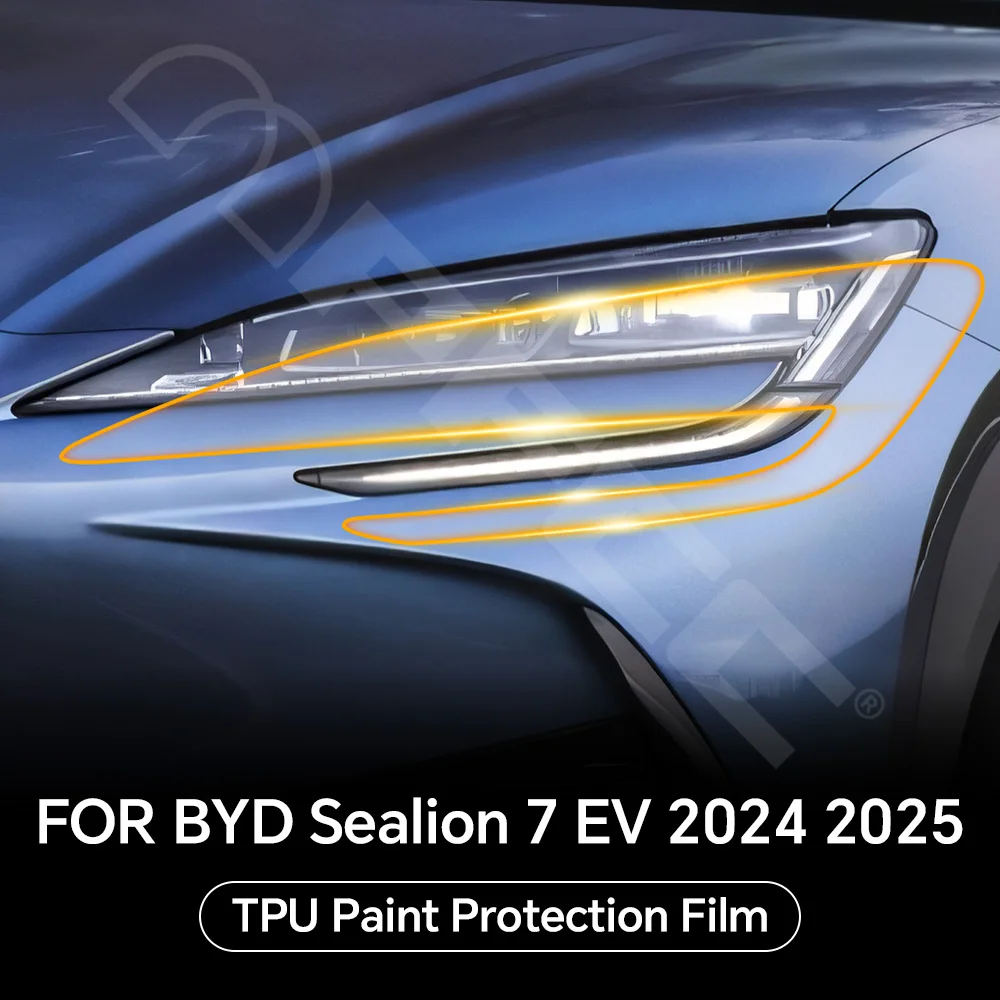

Headlight Rearview Clear Bra TPU Protection Film For BYD Sealion 7 EV 2024 2025 Pre-cut PPF Anti-scratch Invisible Resistant Kit