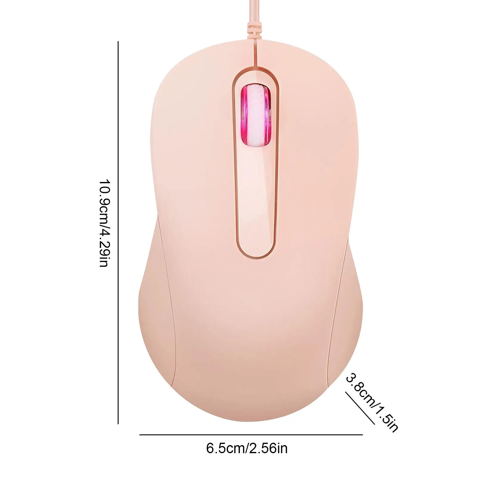 Mouse Komputer Mouse PC Berkabel Ergonomis Senyap Anti-Slip Aksesori Plug-And-Play untuk Desktop Sekolah Rumah Kantor Pria Wanita
