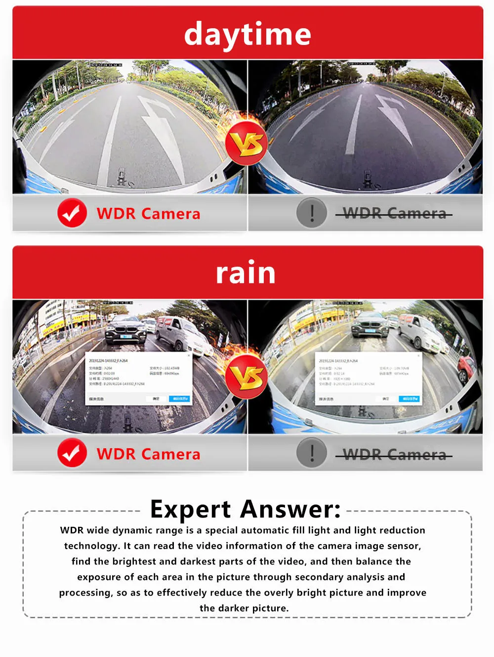360 ° Panoramakamera 1080P HD Rück-/Vorder-/Links-/Rechts-360-Grad-Panorama-Zubehör für Auto-Android-Radio-Multimedia 720P/1080P – Detail 5