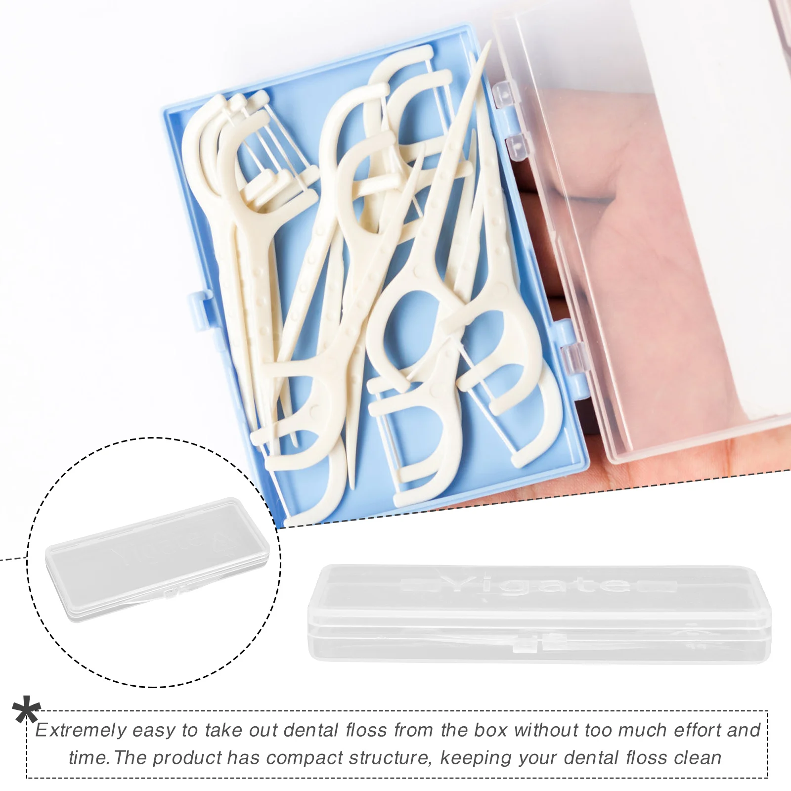 

10pcs Dental Floss Box Plastic ganizer Outdoor Toothpick Holder Compact Toothpick Dispenser Dust Free Easy Travel Container