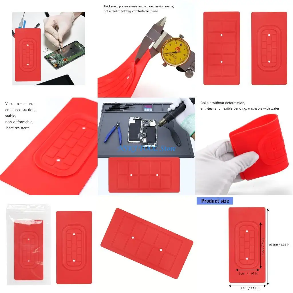 

L8RC Heatproof Vacuum Screen Separator Pad For Mobile Repair Anti Deformation Design Portable Professional Enhancing Grip
