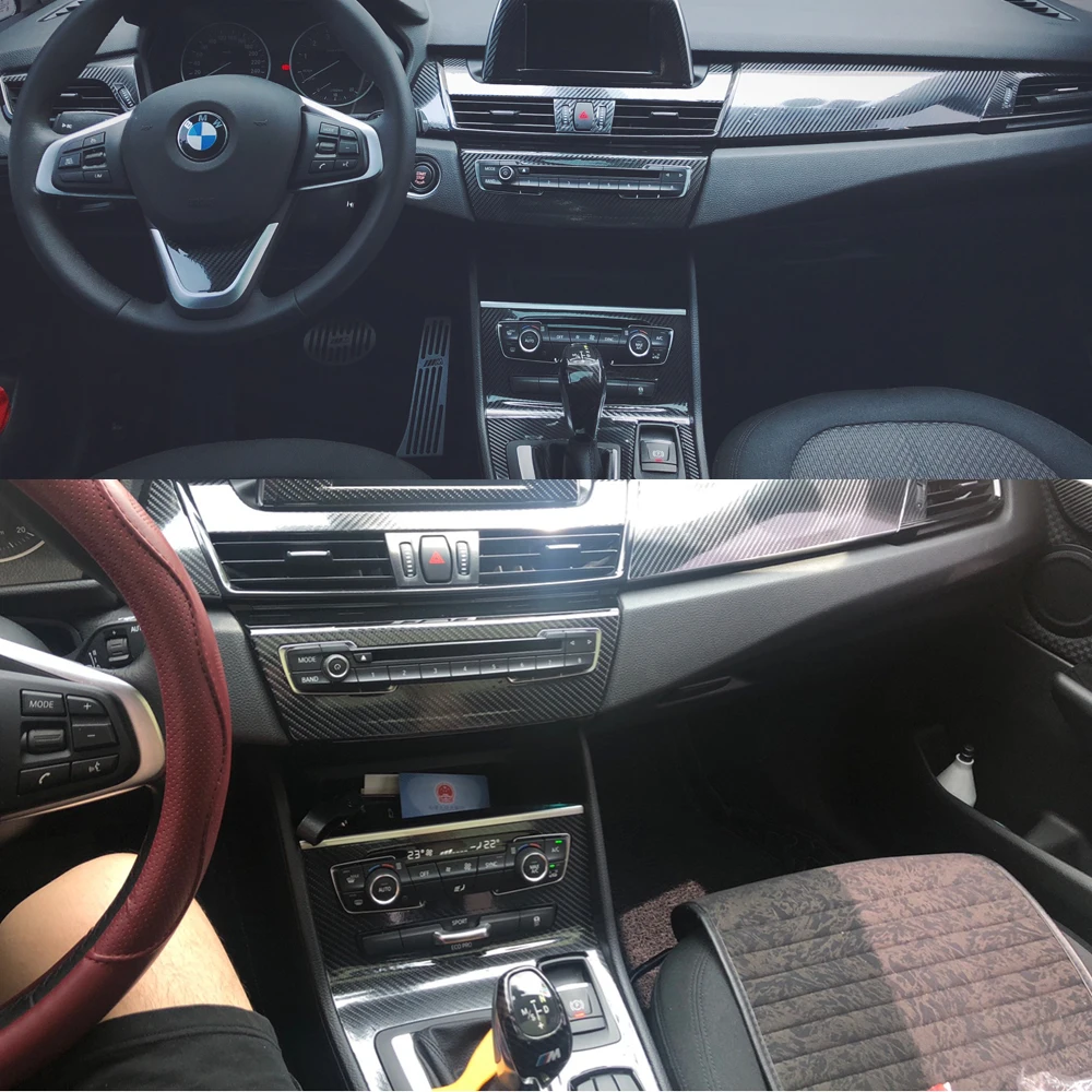 

Для BMW 2 серии F45F46 2014-2019 Стайлинг автомобиля 3D/5D углеродное волокно салон автомобиля центральная консоль цветная молдинговая наклейка наклейки детали