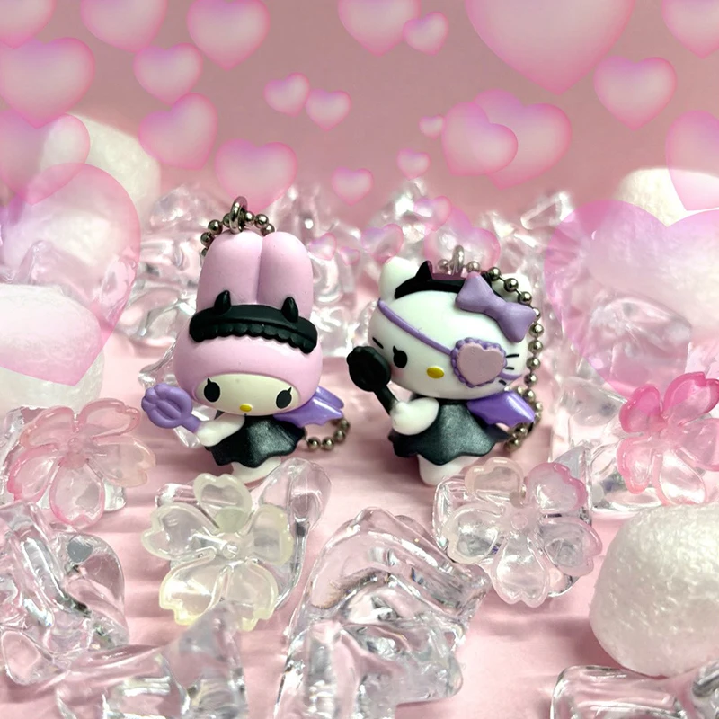 Hello Kitty Cannella Diavolo Ciondolo modellante Collezione Gashapon Ornamento Regali per bambini Action Figure Giocattoli modello