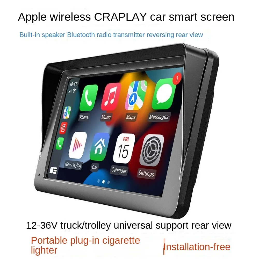 

Портативный 7-дюймовый автомобильный Mp5-плеер Apple, беспроводной мобильный телефон Carplay, соединенная присоска, настольный портативный экран