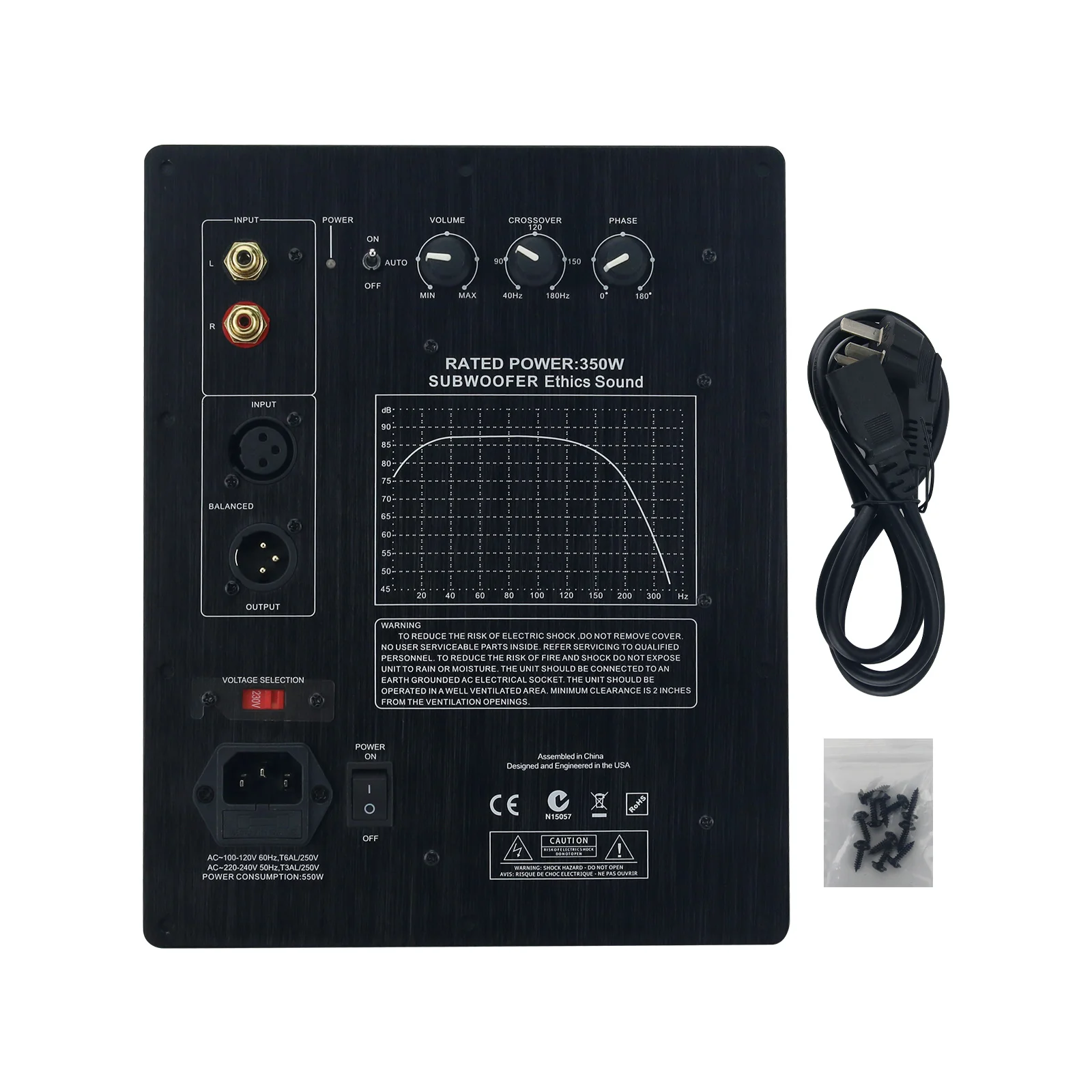 Subwoofer 350W Ethical Sound Amplifier Board Amplifier For Closed And Inverted Subwoofers