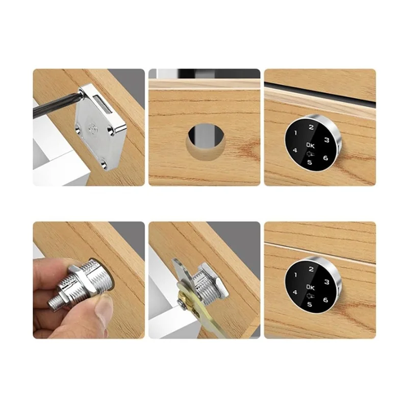 

ABDE-Electronic Locker Cabinet Combination Lock,Smart Electronic Cabinet Lock, Keyless Door Lock,With Two Unlocking Methods
